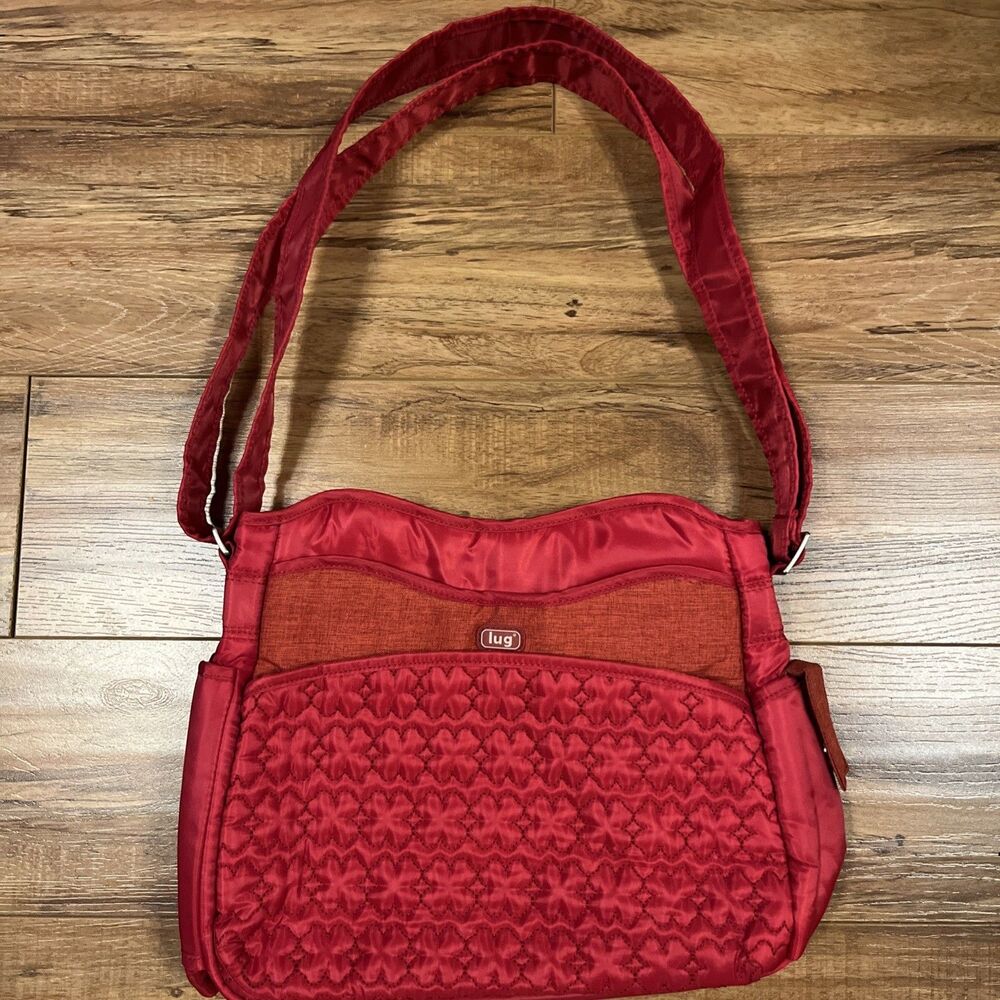LUG RED WINGS CROSSBODY Quilted Nylon Purse Shoulder Bag NWOT NEW